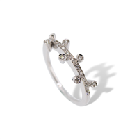 Anneau Idee Preziose Gioielli Femme in Or blanc Diamante 0.19 Ct AN666HB - AN666HB